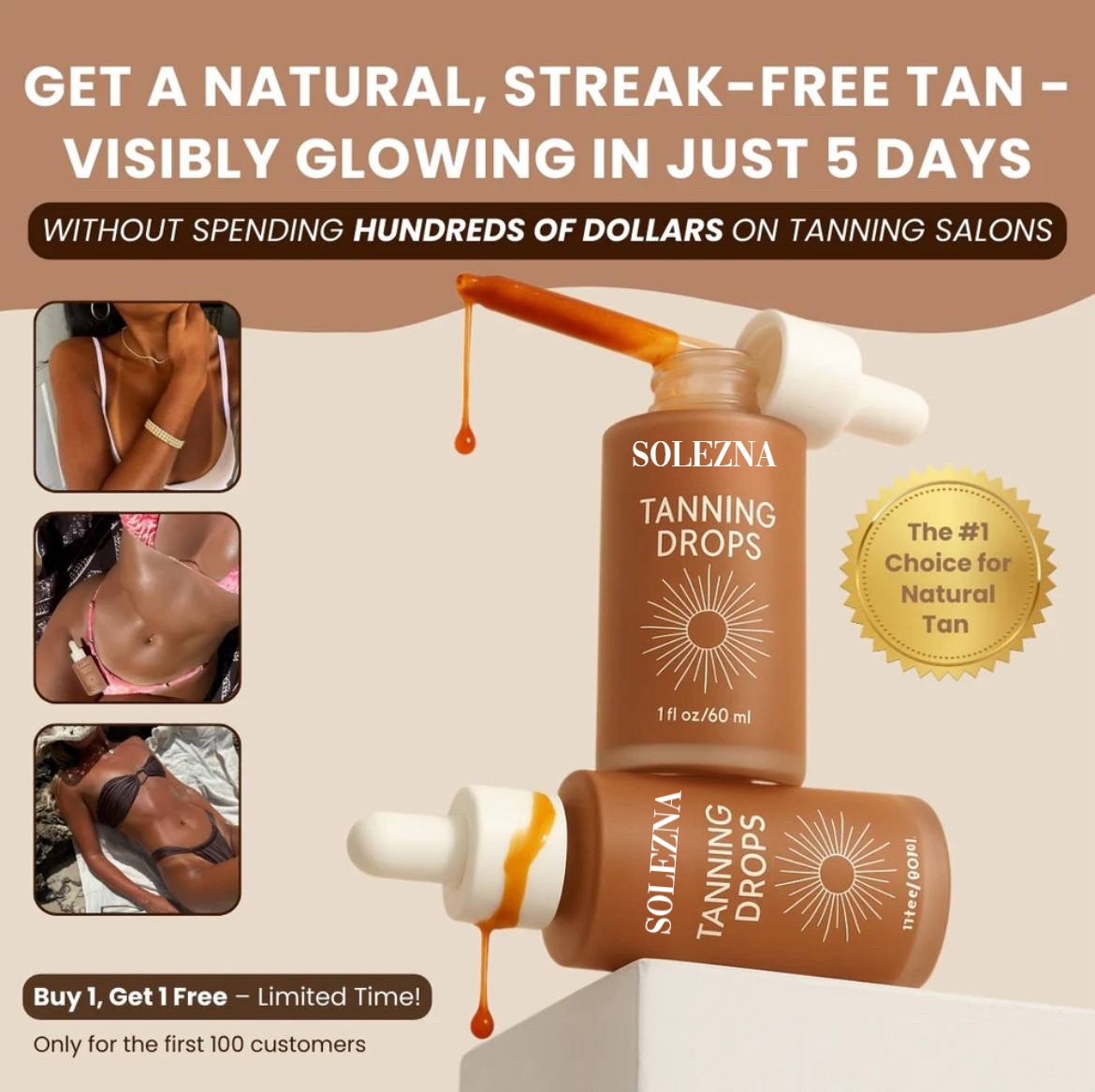 Tanning Face Serum Drops