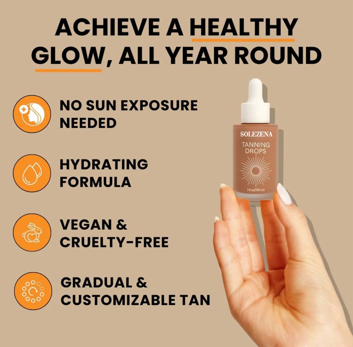Tanning Face Serum Drops